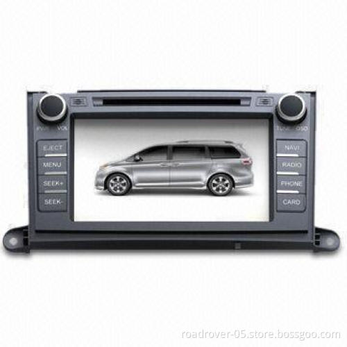 GPS Car Navigation System for Toyota Sienna with Dual-zone Source and Rear-view Camera Input